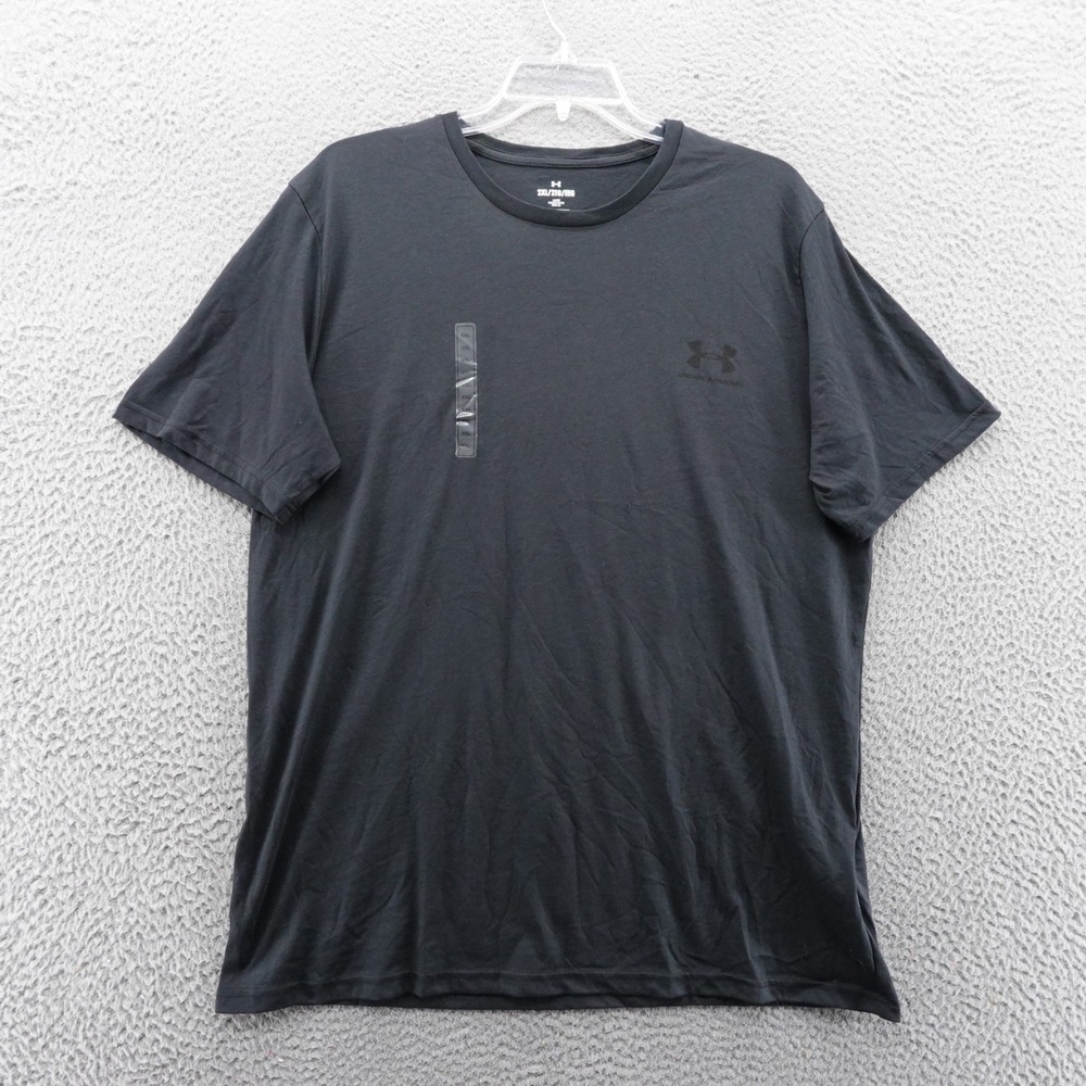 Under Armour Mens Sportstyle Left Chest T-Shirt Black Loose Fit 2XL NEW